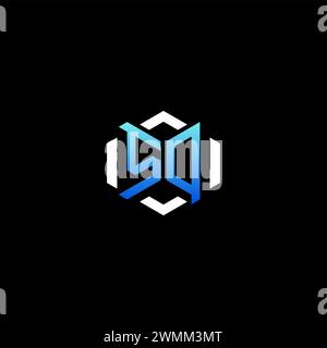 SQ initial gaming concept ideas for esport team, twitch, streamer and gamer Stock Vector