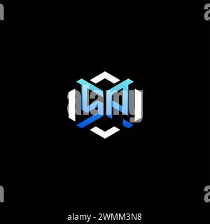SP initial gaming concept ideas for esport team, twitch, streamer and gamer Stock Vector