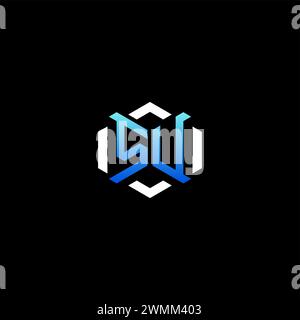 SU initial gaming concept ideas for esport team, twitch, streamer and gamer Stock Vector