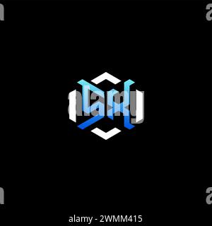 SX initial gaming concept ideas for esport team, twitch, streamer and gamer Stock Vector