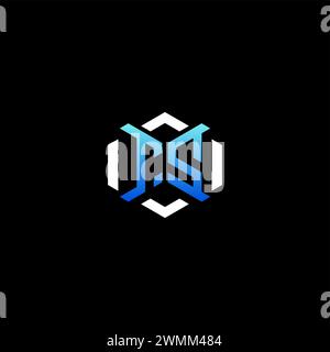 TS initial gaming concept ideas for esport team, twitch, streamer and gamer Stock Vector