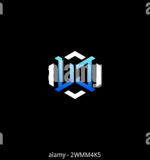 UJ initial gaming concept ideas for esport team, twitch, streamer and gamer Stock Vector