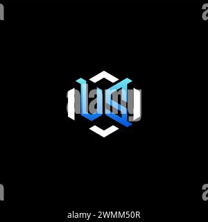 VS initial gaming concept ideas for esport team, twitch, streamer and gamer Stock Vector