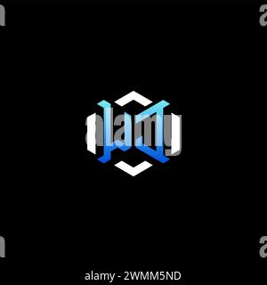 WJ initial gaming concept ideas for esport team, twitch, streamer and gamer Stock Vector