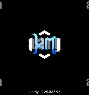 XM initial gaming concept ideas for esport team, twitch, streamer and gamer Stock Vector