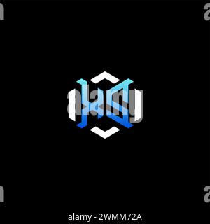 XS initial gaming concept ideas for esport team, twitch, streamer and gamer Stock Vector