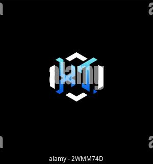 XT initial gaming concept ideas for esport team, twitch, streamer and gamer Stock Vector