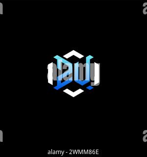 ZV initial gaming concept ideas for esport team, twitch, streamer and gamer Stock Vector