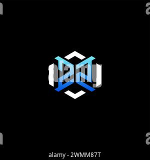ZZ initial gaming concept ideas for esport team, twitch, streamer and gamer Stock Vector