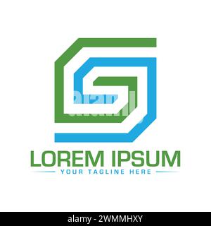 GS Letter Logo Design Stock Vector