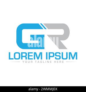 GR Letter Logo Design, Unique and Professional GR RG Logo Design Stock Vector