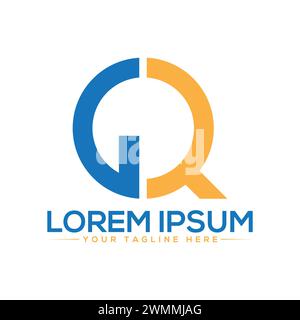 GQ Letter Logo Design, Unique and Professional GQ Logo Design. Stock Vector