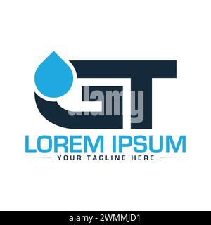 GT Letter Logo Design Stock Vector