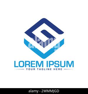 GV Letter Logo Design Stock Vector