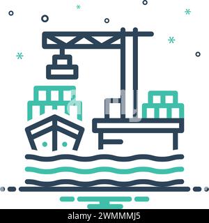 Icon for ports,seaport Stock Vector