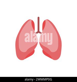 Art Illustration Design Concept Anatomy Body Human Symbol Icon Logo Realistic Of lungs Stock Vector