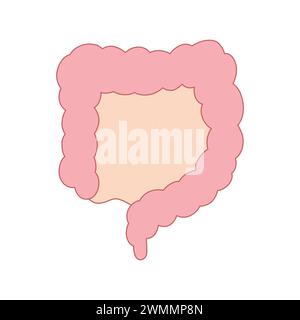 art illustration design of intestine Stock Vector