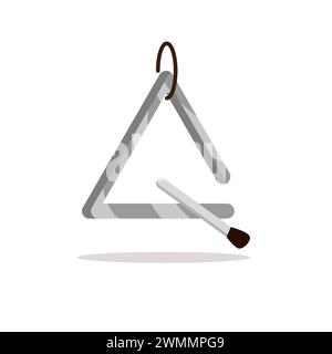Art illustration icon logo music tools traditional design concept symbol culture of triangle steel Stock Vector