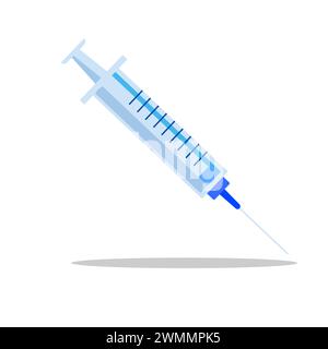 Art Illustration Design Concept Symbol Logo Icon Tools Medical clinic Health Care Of Inject Syringe Stock Vector