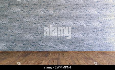 Grey brick wall background, Old gray brickwall grunge texture 3d render. Stock Photo