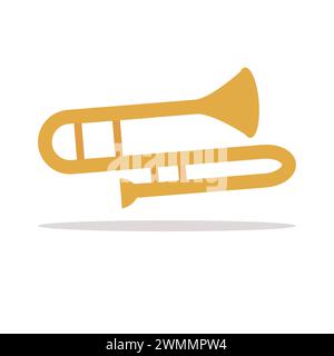 Art illustration icon logo music tools design concept symbol of saxophone Stock Vector