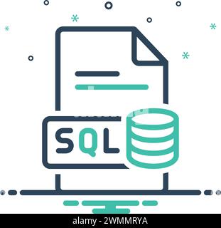 Icon for sql,file Stock Vector