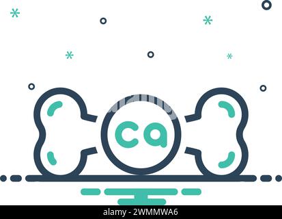 Icon for calcium,strong Stock Vector