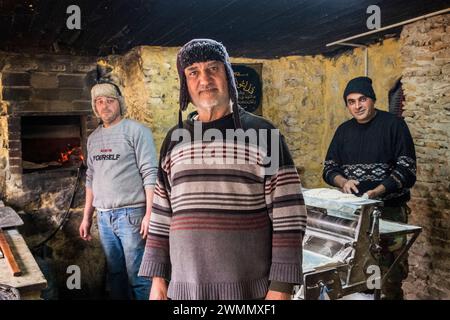 Syria, inn restaurant on the Ein Hlakin pass Stock Photo