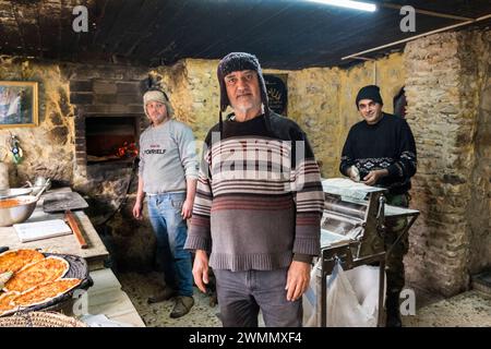 Syria, inn restaurant on the Ein Hlakin pass Stock Photo