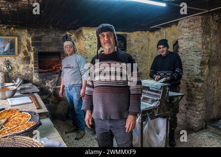 Syria, inn restaurant on the Ein Hlakin pass Stock Photo