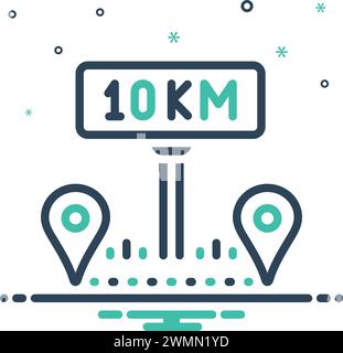 Icon for km,location Stock Vector Image & Art - Alamy