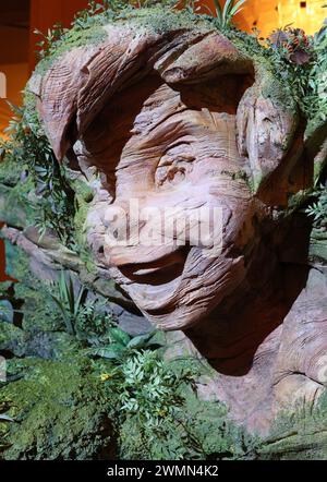 Urayasu, Japan. 27th Feb, 2024. Tokyo Disney Resort displays a scale model of a rock work 'Peter Pan' of the DisneySea's new area 'Fantasy Springs' in Urayasu, suburban Tokyo on Tuesday, February 27, 2024, 100 days before of the opening of the new facilities. The Fantasy Springs has three attractions of Frozen Kingdom, Rapunzel's Forest, Peter Pan's Never Land and a luxury hotel Fantasy Springs Hotel. Credit: Aflo Co. Ltd./Alamy Live News Stock Photo