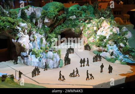 Urayasu, Japan. 27th Feb, 2024. Tokyo Disney Resort displays a scale model of the DisneySea's new area 'Fantasy Springs' in Urayasu, suburban Tokyo on Tuesday, February 27, 2024, 100 days before of the opening of the new facilities. The Fantasy Springs has three attractions of Frozen Kingdom, Rapunzel's Forest, Peter Pan's Never Land and a luxury hotel Fantasy Springs Hotel. Credit: Aflo Co. Ltd./Alamy Live News Stock Photo