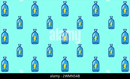 art illustration draw artwork background pixel character icon symbol design concept video game set of bottle flash Stock Vector