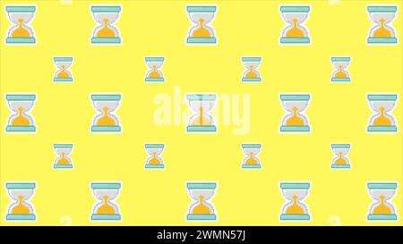 art illustration draw artwork background pixel character icon symbol design concept set of hourglass Stock Vector