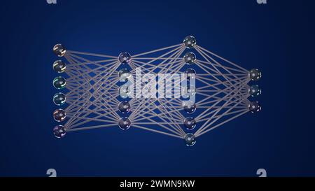 Neural Network Structure: 3D Model of Neurons and Connections, 3D ...