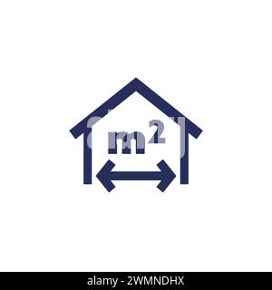 building, house size icon on white Stock Vector