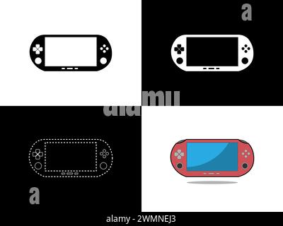 art illustration of game console Stock Vector