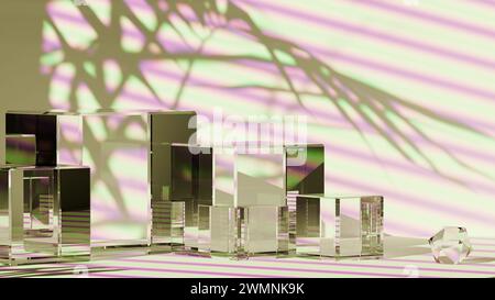 3D illustration Background for advertising and wallpaper in minimalism and product scene. 3D rendering in decorative concept. Stock Photo