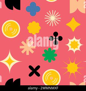 Pop Culture Icons Seamless Pattern Stock Vector