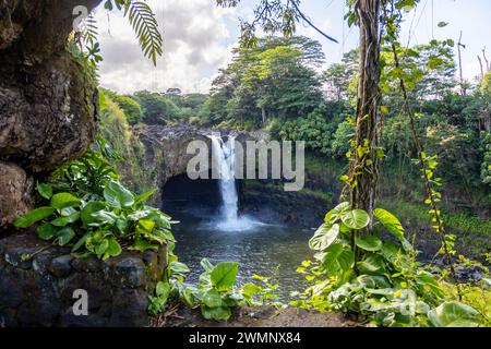 Rainbow Falls, Big Island, Hawaii Stock Photo