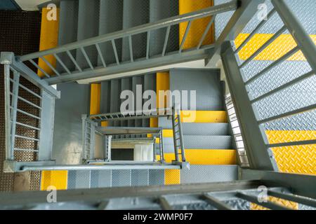 Concentric stairway in a building in New York on Thursday, February 15, 2024. (© Richard B. Levine) Stock Photo