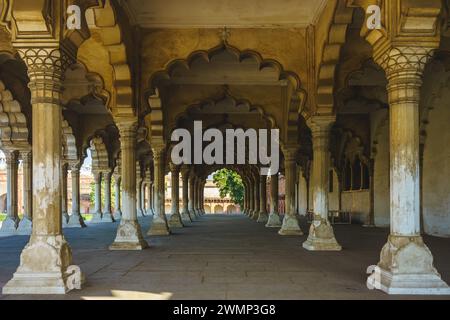 Agra Fort Diwan I Am, Hall of Public Audience, in agra, india Stock Photo