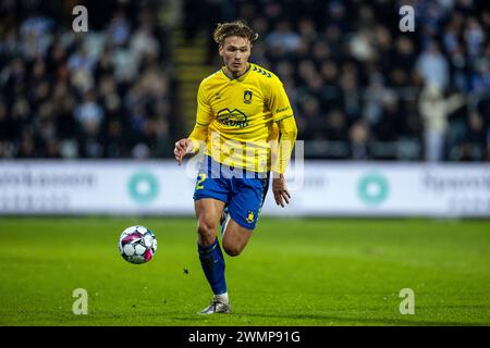 Odense, Denmark. 25th, February 2024. Sebastian Sebulonsen (2) of Broendby IF seen during the 3F Superliga match between Odense BK and Broendby IF at Nature Energy Park in Odense. (Photo credit: Gonzales Photo - Teis Markfoged). Stock Photo