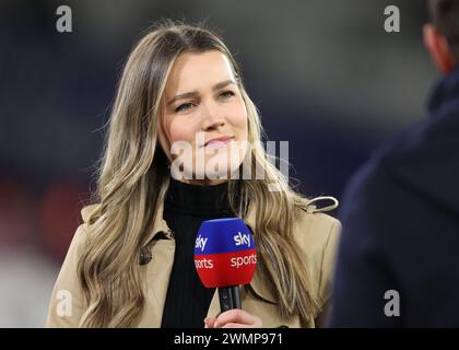 London, UK. 26th Feb, 2024. Broadcaster Pien Meulensteen during the Premier League match at the London Stadium, London. Picture credit should read: Paul Terry/Sportimage Credit: Sportimage Ltd/Alamy Live News Stock Photo