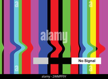 Error Screen Video | Glitch noise static television |Visual video effects stripes background |Tv no signal | Glitch animation transition 4k video | er Stock Vector