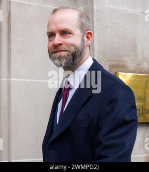 London, UK. 27th Feb, 2024. Shadow Secretary of State for Business and Trade, Jonathan Reynolds, in Westminster. Credit: Mark Thomas/Alamy Live News Stock Photo