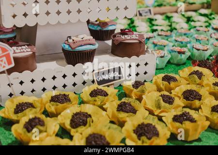 Brazilian sweets at a children's party Stock Photo