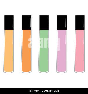 Set of Different Color Correctors Stock Vector