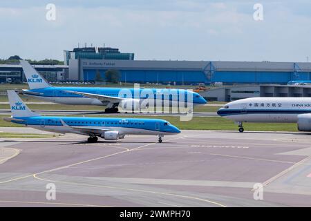 Three Planes At Schiphol Airport The Netherlands 26-5-2023 Stock Photo